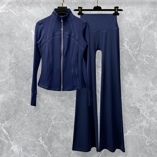 运动健身外套喇叭裤 LULU同款 秋冬高级感时尚 女2025新款 瑜伽服套装