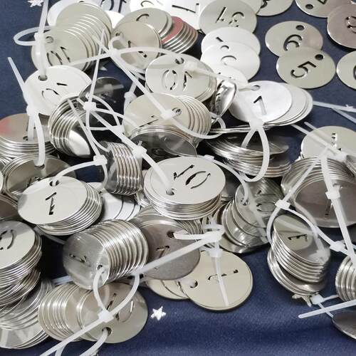 不锈钢耐高温号码牌数字牌金属镂空标记分类牌编号圆牌子吊牌手牌