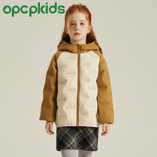 OPCP儿童轻薄羽绒服新国标90白鸭绒女童冬季外套短款男童保暖上衣