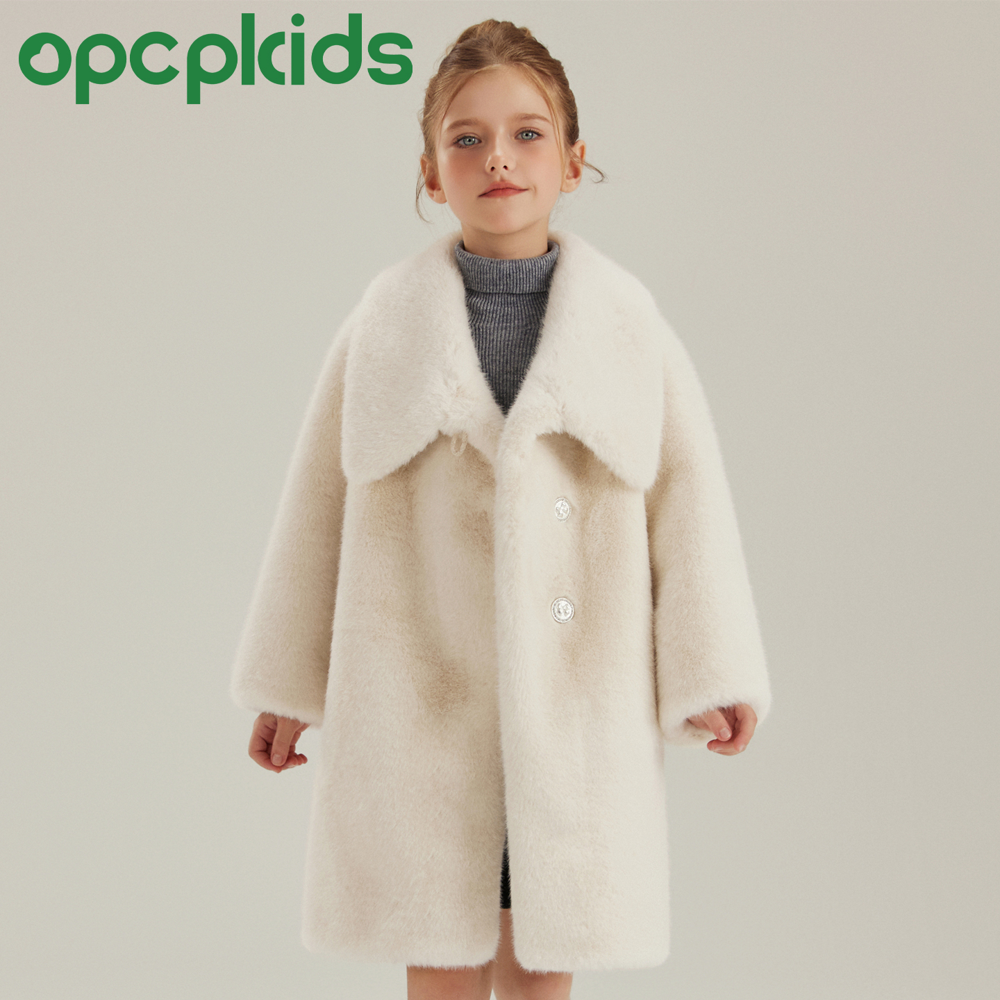 儿童皮草外套2025秋冬新款