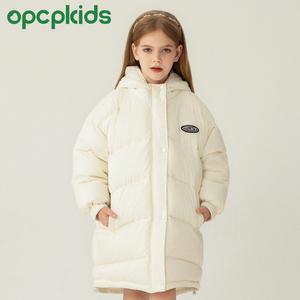 OPCP儿童羽绒服2024新款宝宝90%白鸭绒外套男童女童保暖防风冬装