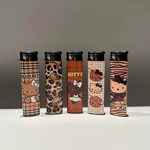 美拉德巴恩风Kitty卡通打火机防风粉色火焰创意女生生日礼物可爱