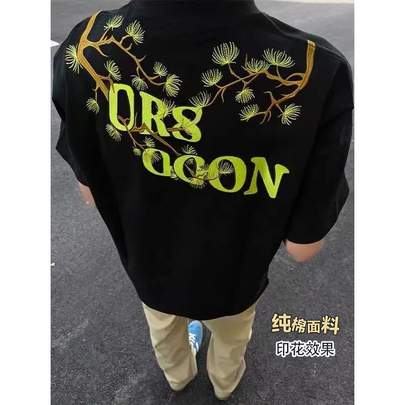 260克纯棉美式刺绣T恤