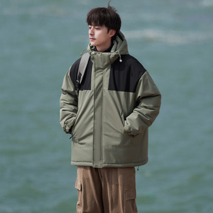 新款 外套情侣连帽休闲冬装 棉袄东北加厚棉服 冬季 棉衣男款