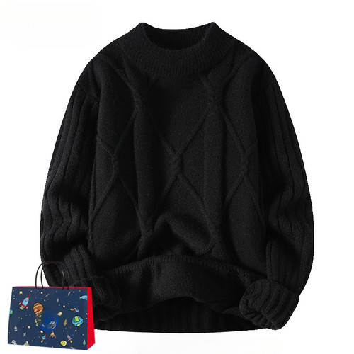 新款男款扭花毛衣秋冬加厚