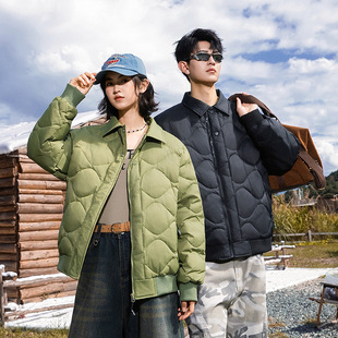 OOTD户外葫芦纹轻薄90白鸭绒羽绒服男女新款 防水保暖上衣外套男装