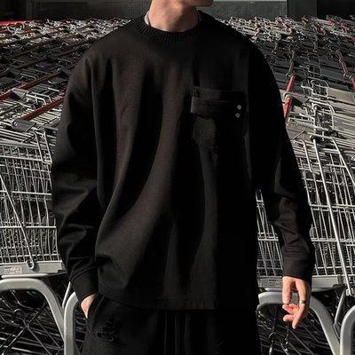 美式休闲T恤打底衫男士秋季卫衣