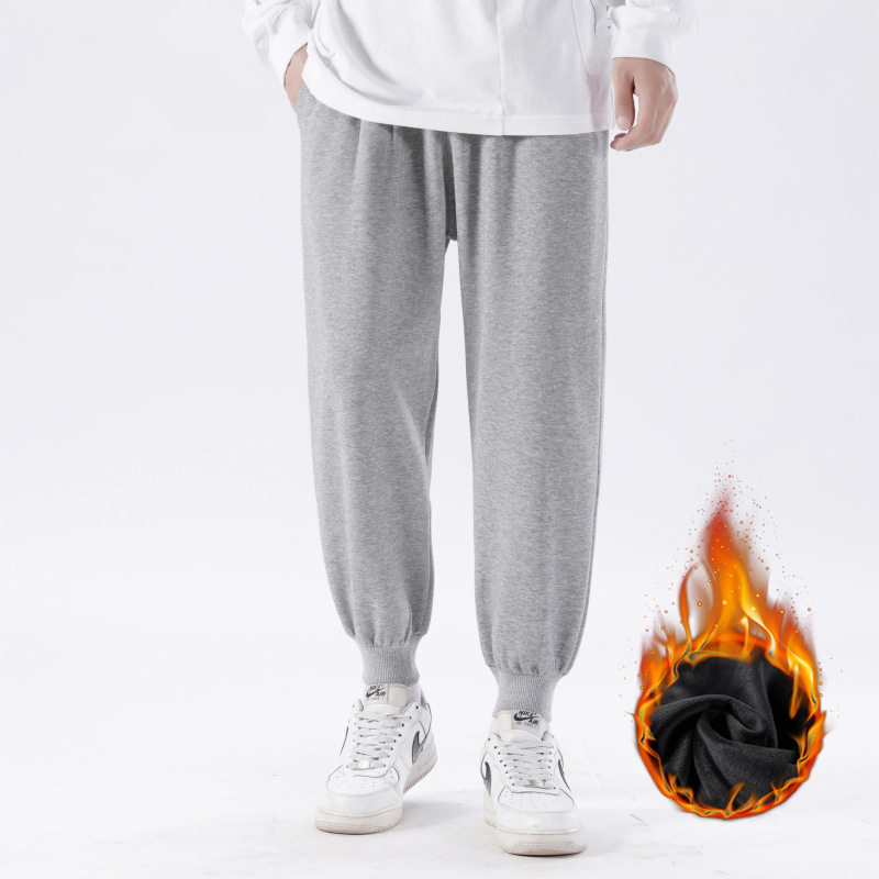 加长版裤子男冬季宽松运动裤高个子休闲长裤男士束脚秋冬加绒卫裤