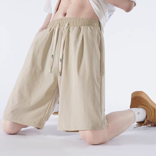 夏季男款冰丝运动短裤胖子休闲五