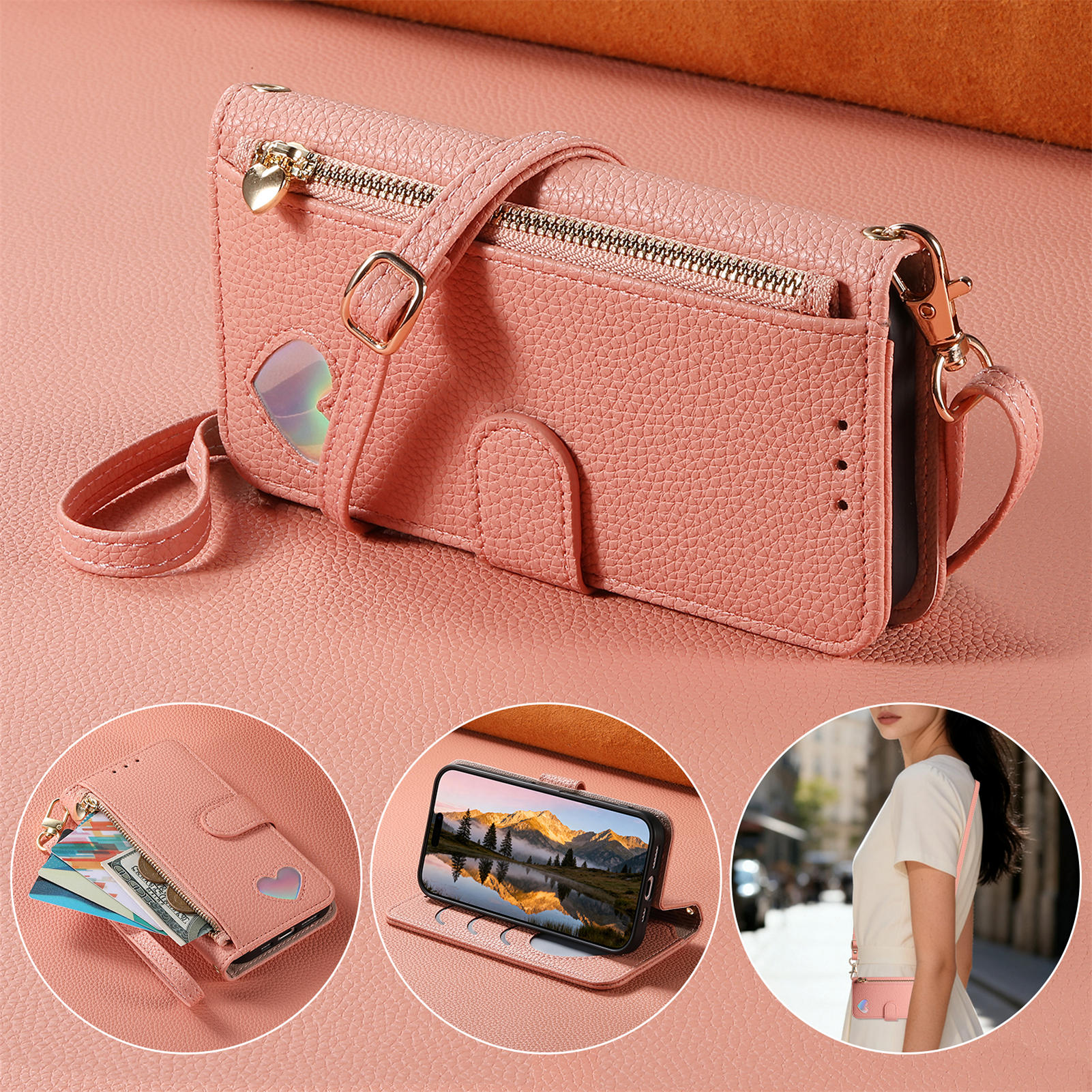 适用三星s25ultra手机壳S24+翻盖s23FE插卡S22卡包S21支架A55/A56零钱包A17/A57套A35斜跨S20挂绳A37皮套A15