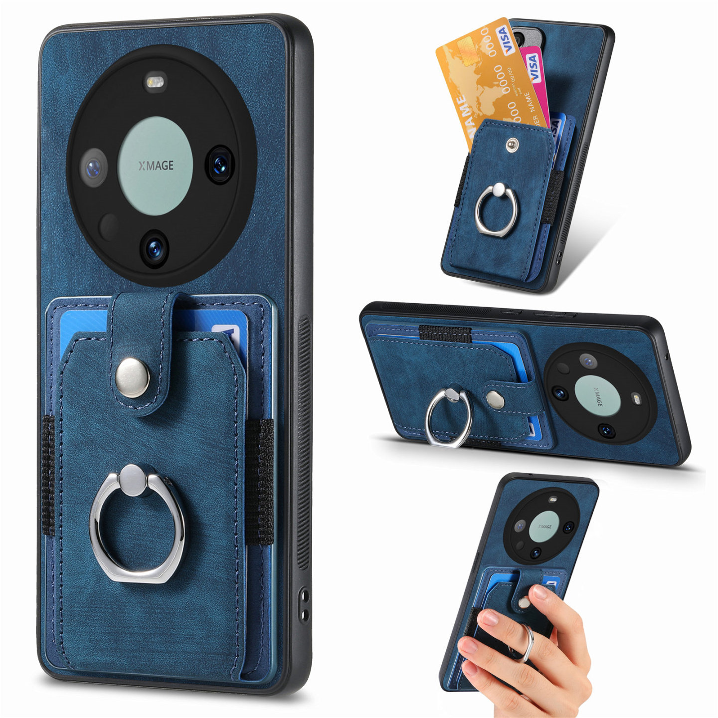 适用华为mate80手机壳卡套带指环mate70pro支架nov