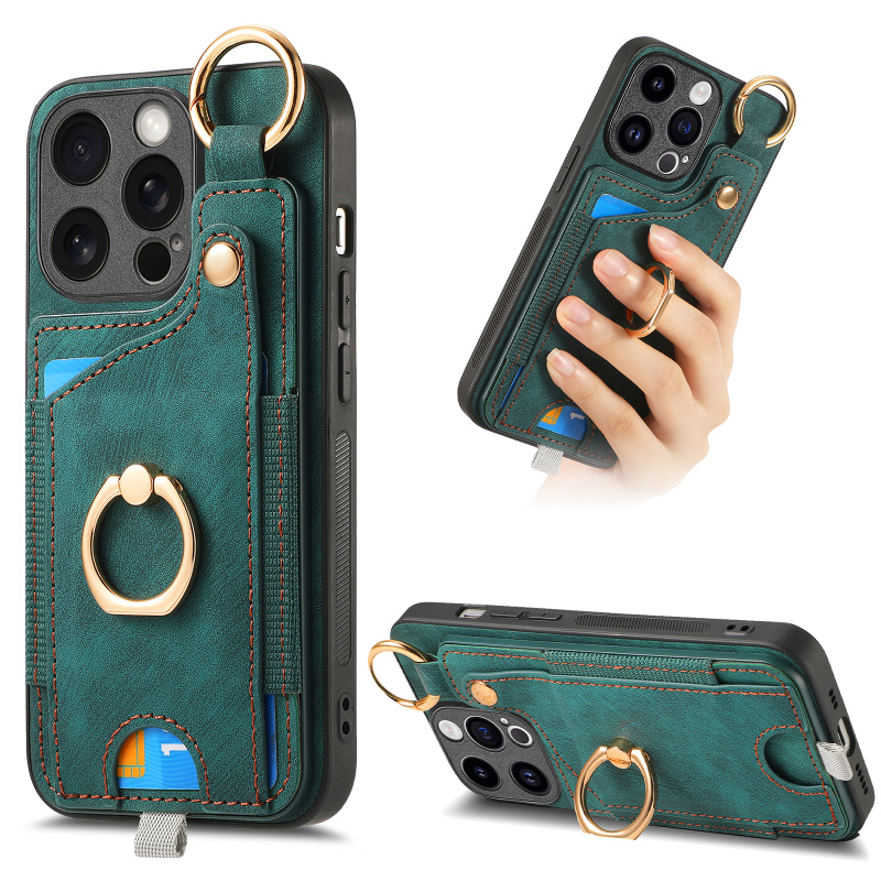卡套一体适用苹果15promax手机壳16e带卡包14卡夹iPhone13可放卡12指环11零钱包xs支架8plus钥匙扣7门禁卡X