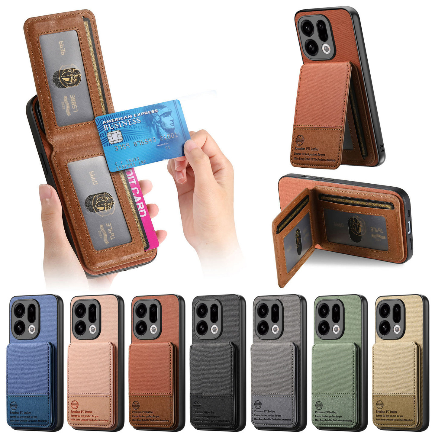 适用OPPO Find X9手机壳带卡包新款X9pro插卡可放卡X8Ultra防摔卡套一体支架X8S全包Reno14F保护套13F卡夹