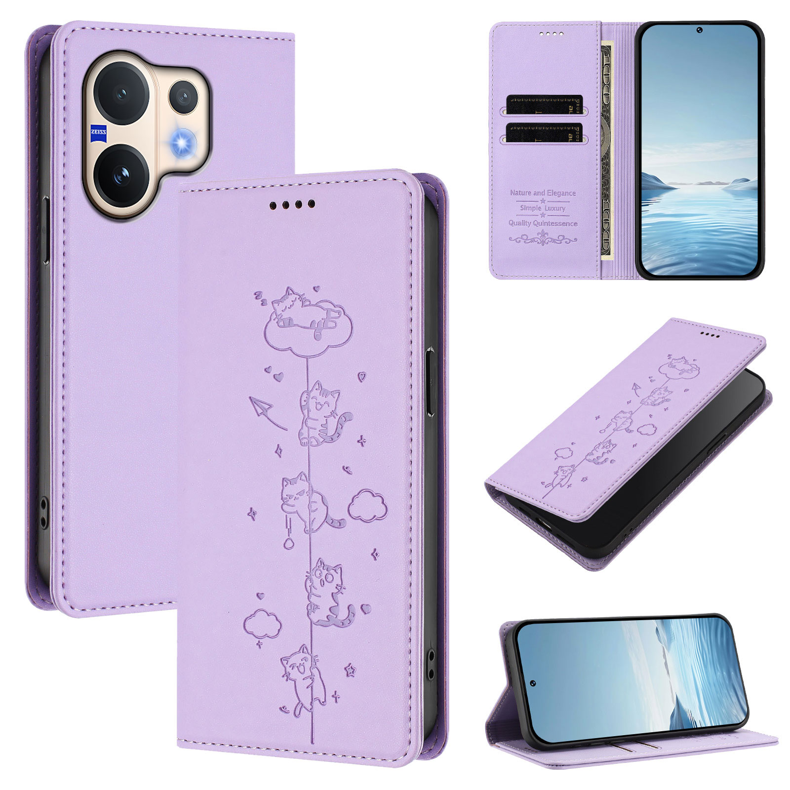 适用vivo V70手机壳V60翻盖X300pro插卡X200卡套V40E防摔V50lite零钱包Y29S全包S50/S30外壳Y39新款V30/V29