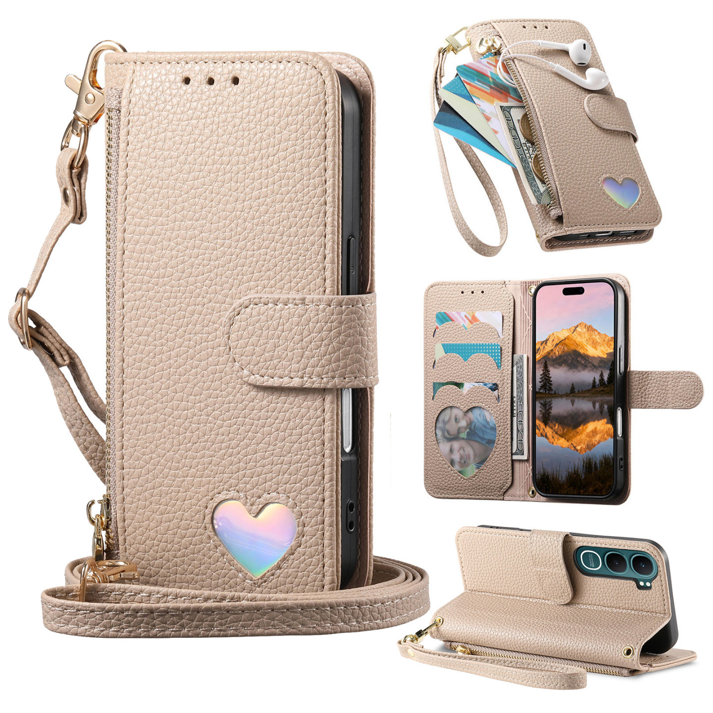 适用vivo V60手机壳V50翻盖带挂绳Y39斜挎V30可背X300防摔拉链皮套V40lite外壳V29全包Y29放卡片V30E插卡新款