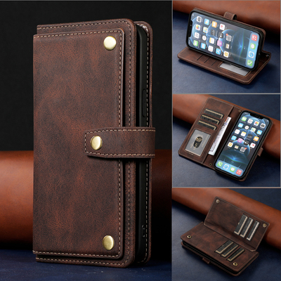 适用iPhone17promax手机壳16e多功能钱包式15plus保护套14苹果13/12全包se2翻盖XS皮套11防摔XR男士8新款7