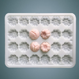 花型模具糕点定型盘绿豆糕定型盘米发糕蒸盘樱花模具桃子模具蒸盘