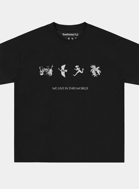 BreatheRelax呼吸放松 理想世界图案 夏天好看舒适的凉感短袖T恤