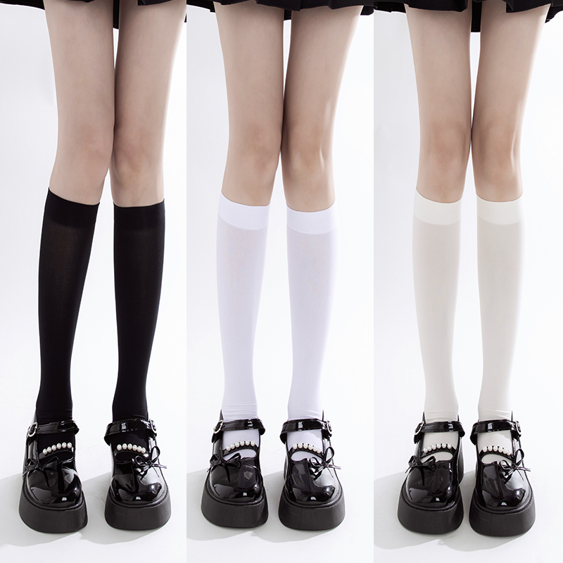 显瘦小腿袜女生长过膝高筒