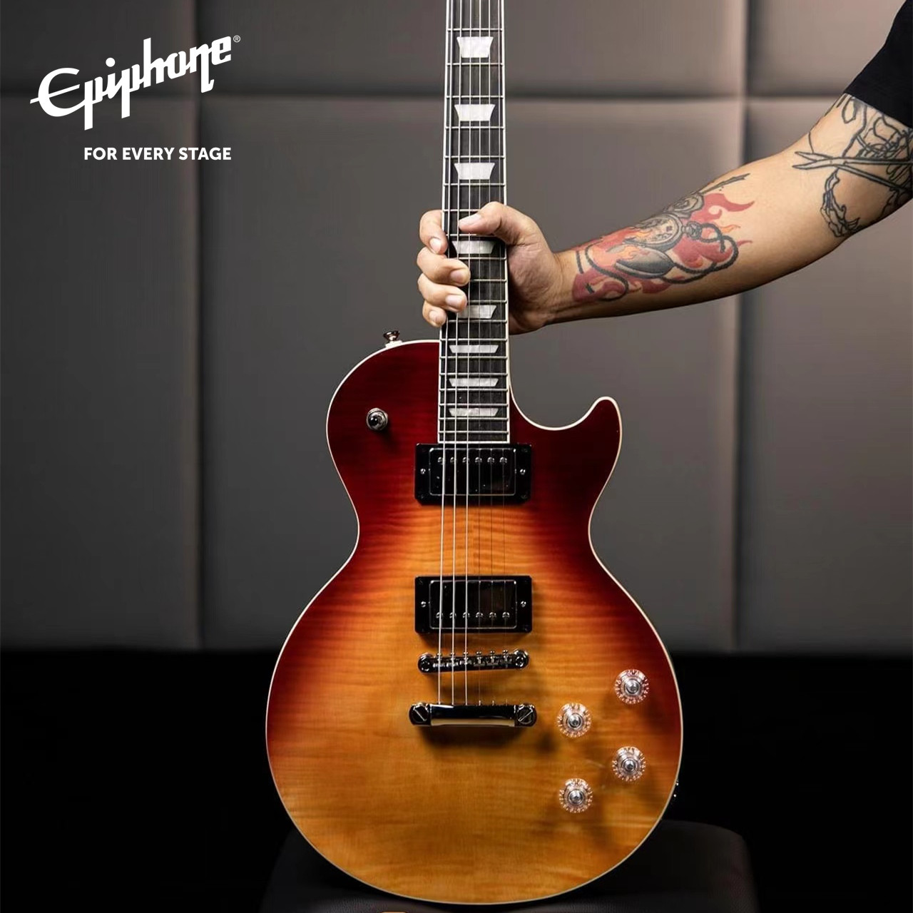 Epiphone易普峰LP Modern/Figured电吉他可切单减重现代款