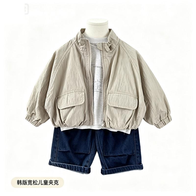 韩国童装男女童春秋外套2026新款夹克韩版洋气儿童秋季宽松上衣潮
