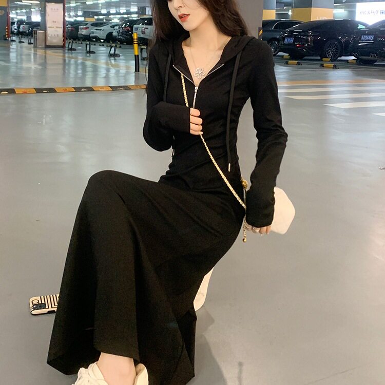 欧美跨境亚马逊法式赫本风长裙