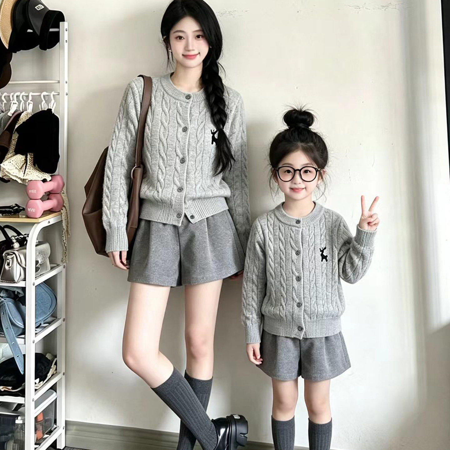 亲子装母女款早秋高级感