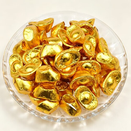 【元宝巧克力】花生金币巧克力年味生日酒席摆件蛋糕装饰婚庆