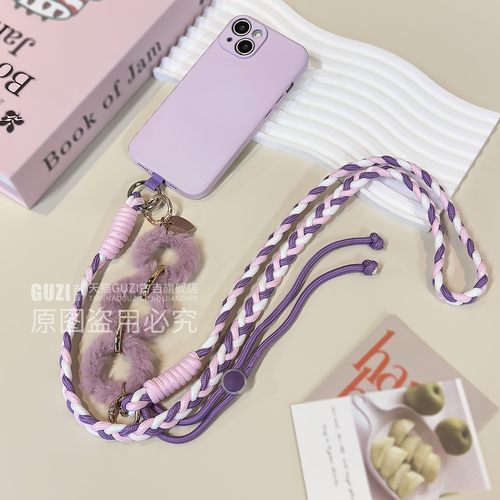 【小众不撞款】拼接斜挎手机挂绳