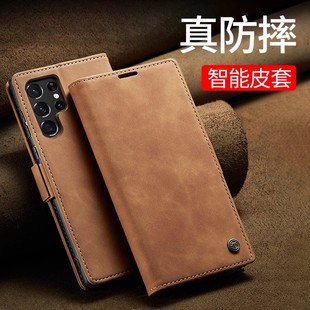 插卡适用于三星s24ultra手机壳新款Galaxys25翻盖sumsung专用23壳A16保护套note20U高级22+皮套fold6男士外壳