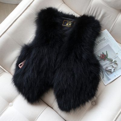 真皮草女士貉子毛反季促销马夹