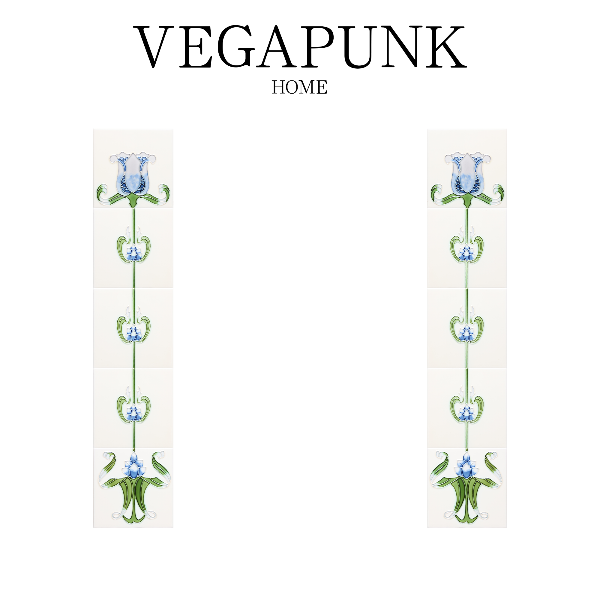 Vegapunk贝加庞客中世纪英式复古郁金香维多利亚新艺术珐琅壁炉砖