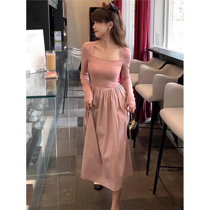 针织长袖连衣裙女春秋季2025年新款高级感法式气质初恋甜美长裙子