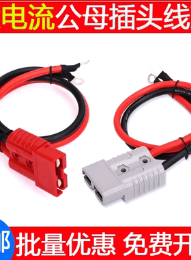 适用安德森公母插头带线束50A电动车锂电池大电流连接器120A175A
