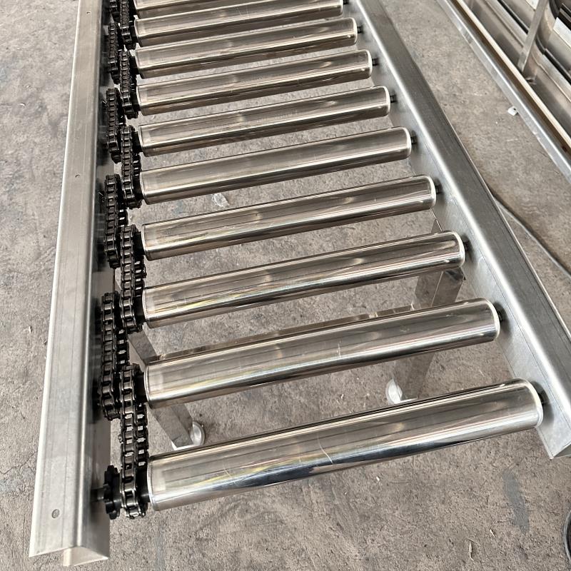 有动力滚筒输送机无动力物流分拣滚筒线不锈钢直行托辊滚筒传送机