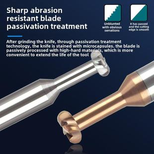 60度合金钢带铝R角弧t槽扩展t形铣刀100长R12