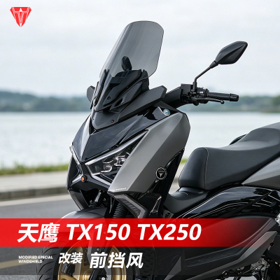 适用于25款天鹰TX150前挡风玻璃26款天鹰TX150F 250F改装风挡配件