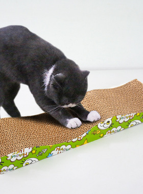 瓦楞纸纸制猫玩耍板--配猫薄荷猫抓板-引流便宜走量绿色波浪