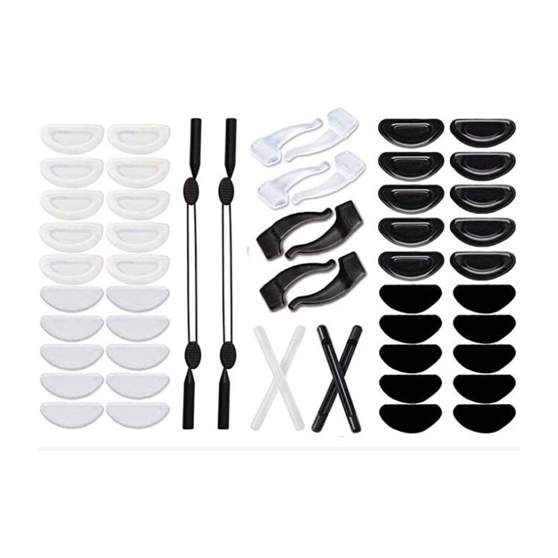 亚马逊爆款 眼镜配件眼镜防滑套 鼻贴圆形耳勾耳夹眼镜绳