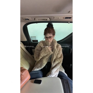 番茄侠 富人区2.0 仿皮草环保韩女托卡毛毛外套立领加厚短款大衣