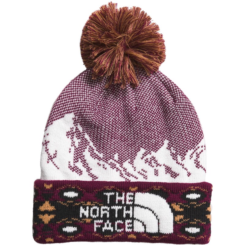 THE NORTH FACE/北面女运动帽休闲绒球帽户外毛线帽便帽秋冬直邮
