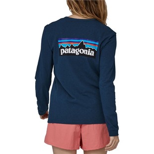 Patagonia巴塔哥尼亚女子T恤长袖 户外休闲衣 圆领套头春秋打底衫
