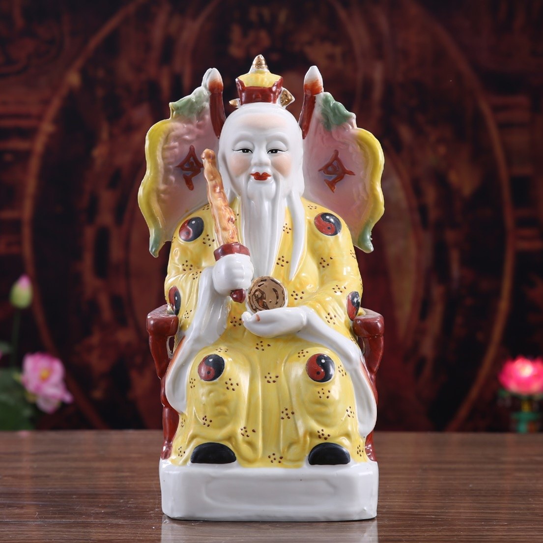 姜太公神像摆件陶瓷工艺品