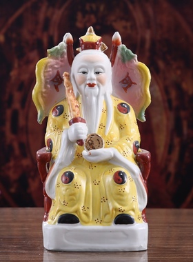 姜太公神像摆件陶瓷工艺品