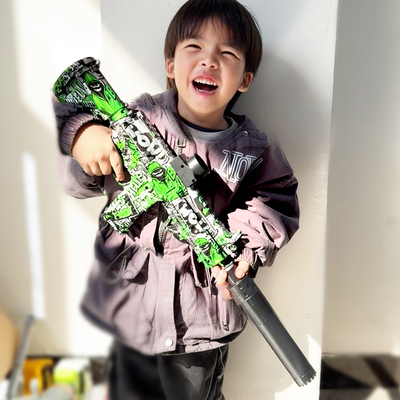 m416手动一体水晶儿童玩具男孩突击枪可充电动连发3-6-9生日礼物