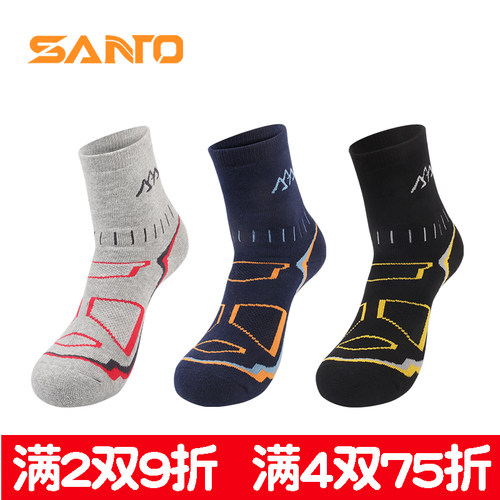 户外秋冬登山袜运动毛圈袜