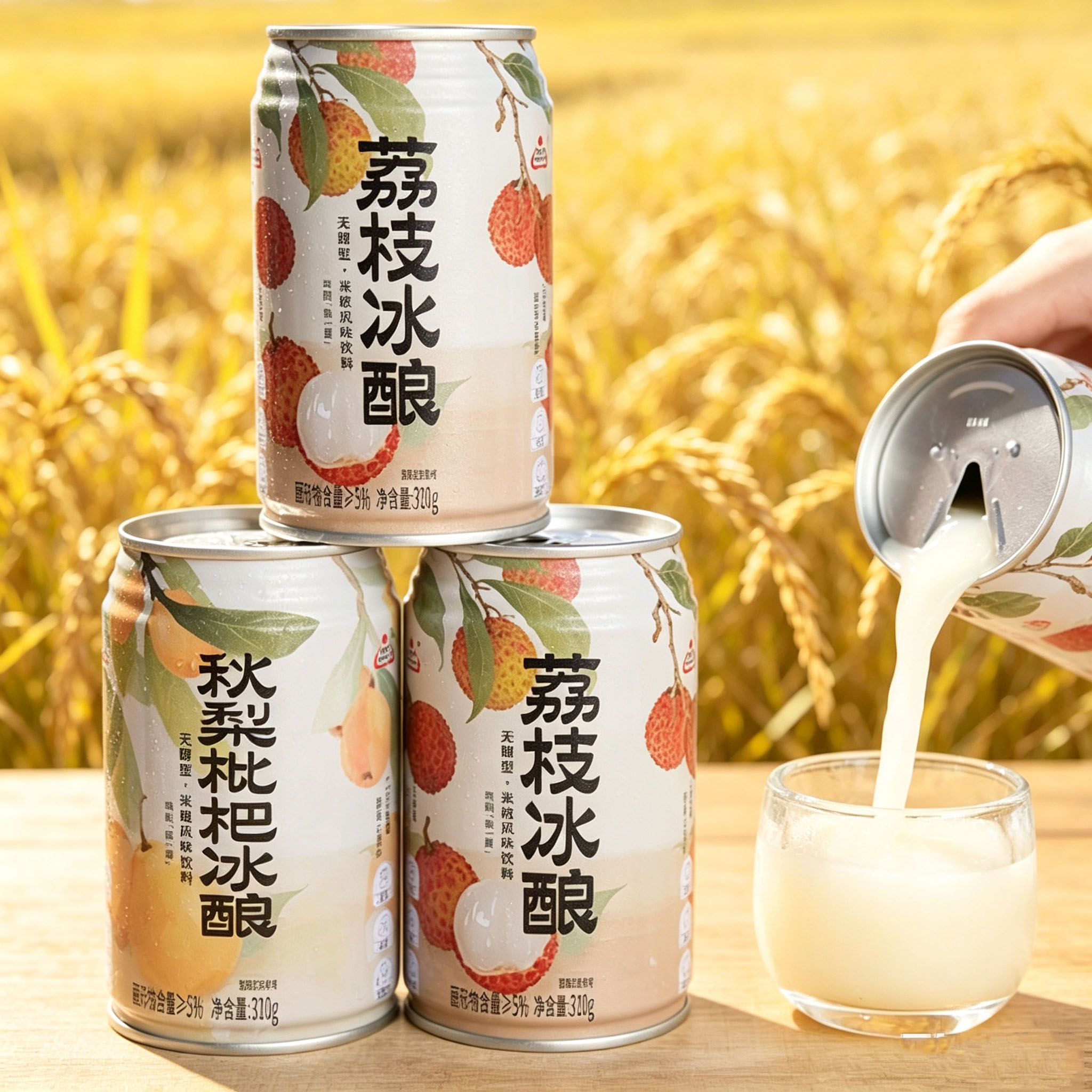 生龙荔枝冰酿米酿风味310克*6罐图片