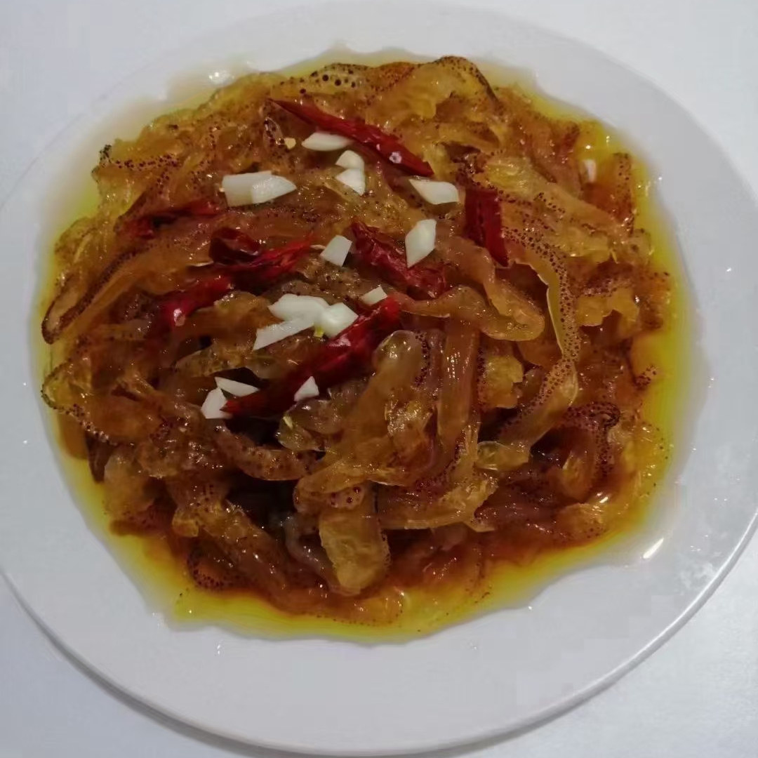 老张泥螺店即食海蛰500克/瓶(腌制食品冷冻保存)