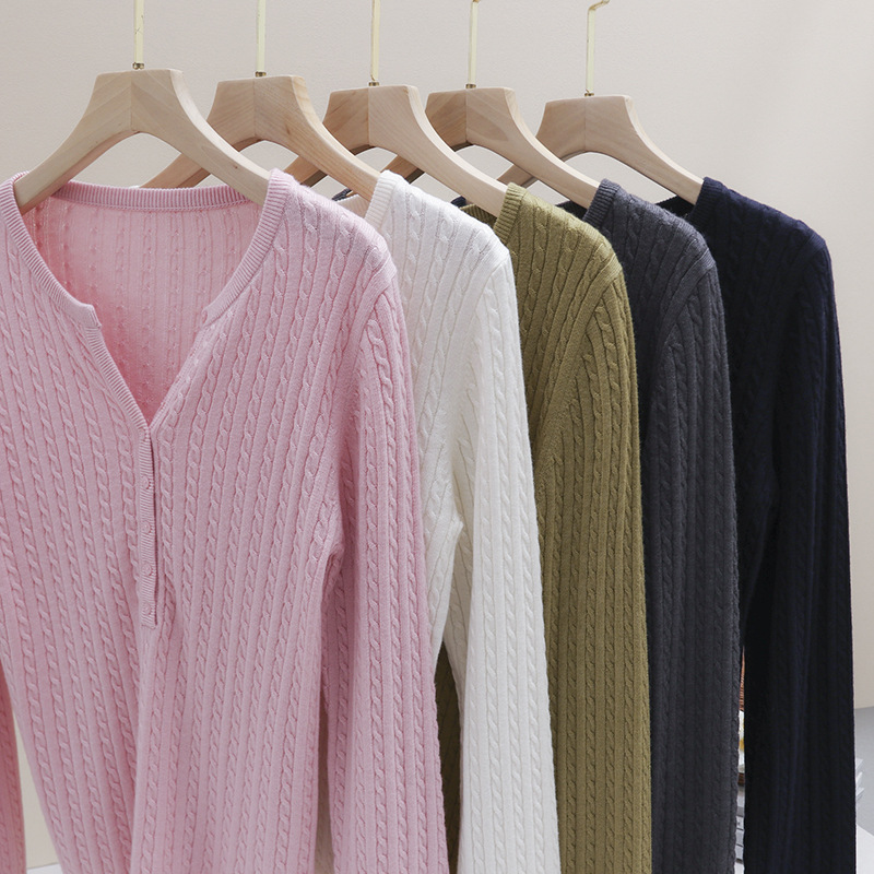 可机洗2025秋冬新款羊毛女衫半开领针织衫长袖显瘦打底衫上衣毛衣