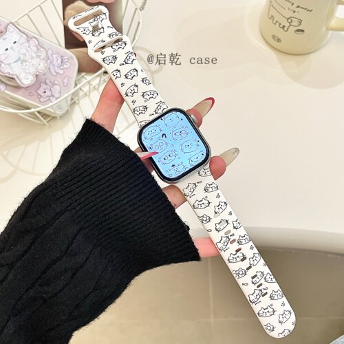 适用苹果手表表带硅胶